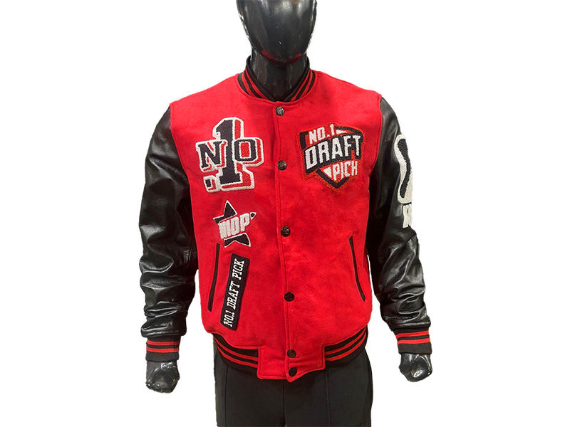 N1DPVSJ-4000-N1DP VARSITY (CHICAGO-ATL RED/BLACK WOOL BODY