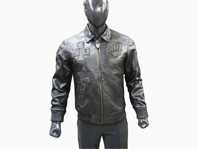 N1DPLJ-5000- N1DP LEATHER JACKET (TRIPLE BLACK LAMB SKIN)