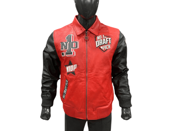 N1DPLJ-5000- N1DP LEATHER JACKET (CHICAGO RED/BLACK)