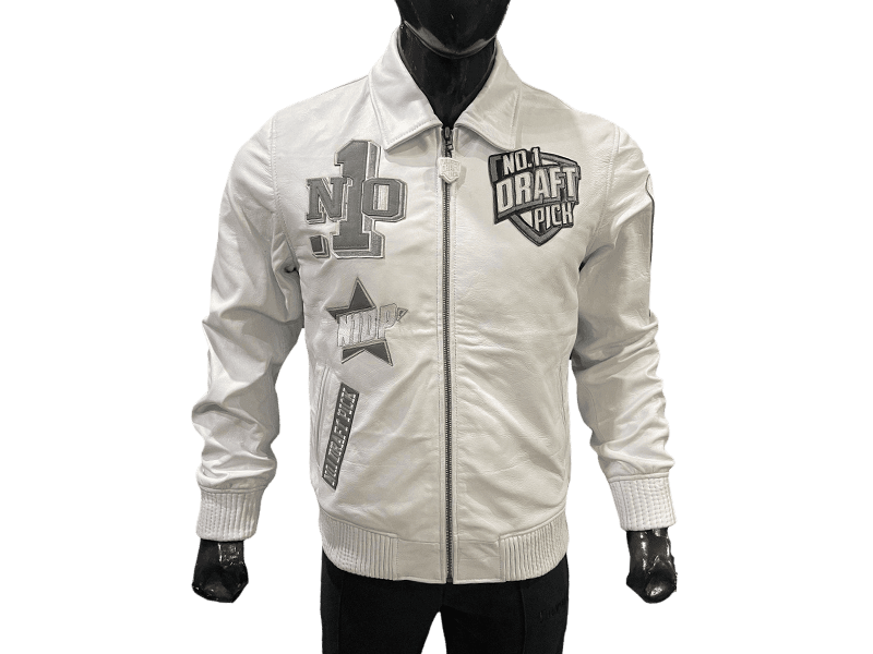 White Staten Island Leather popular Jacket