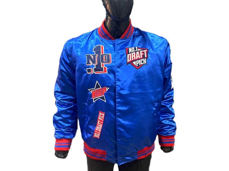 N1DPVSJ-7001 ROYAL-BLUE CHICAGO/CUBS SATIN JACKET