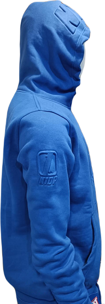 ROYAL-BLUE EMBOSS HOODY