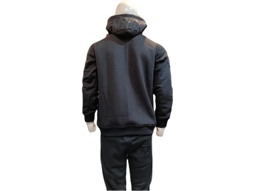 N1DP EMBOSS HOODY & JOGGER SET-BLACK