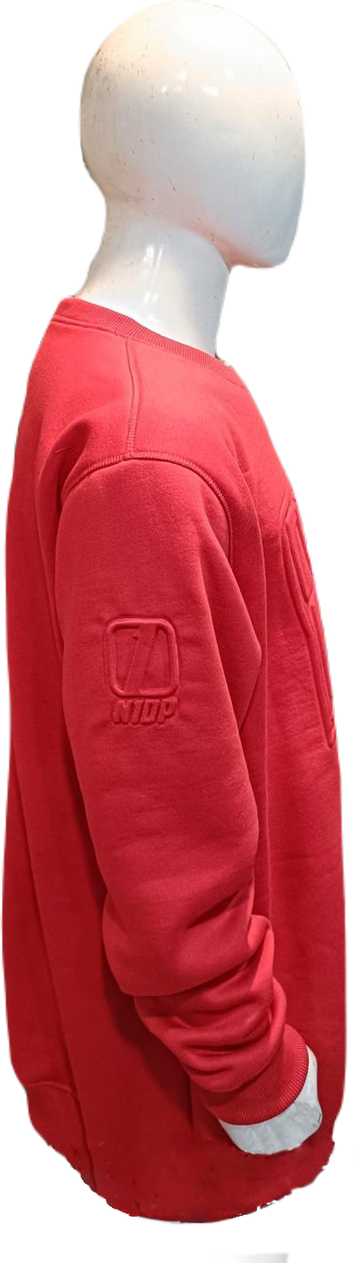 RED FLEECE CREW NECK